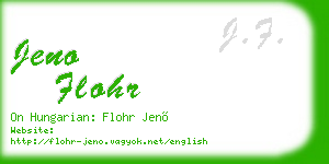 jeno flohr business card