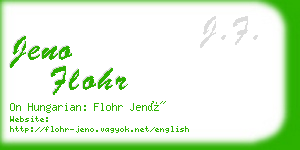 jeno flohr business card